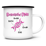 Bosnische DNA Emaille Tasse