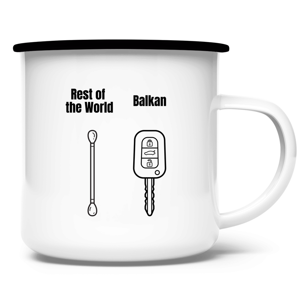 Balkan Style Emaille Tasse