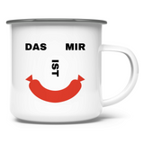 Das ist mir Wurst Emaille Tasse
