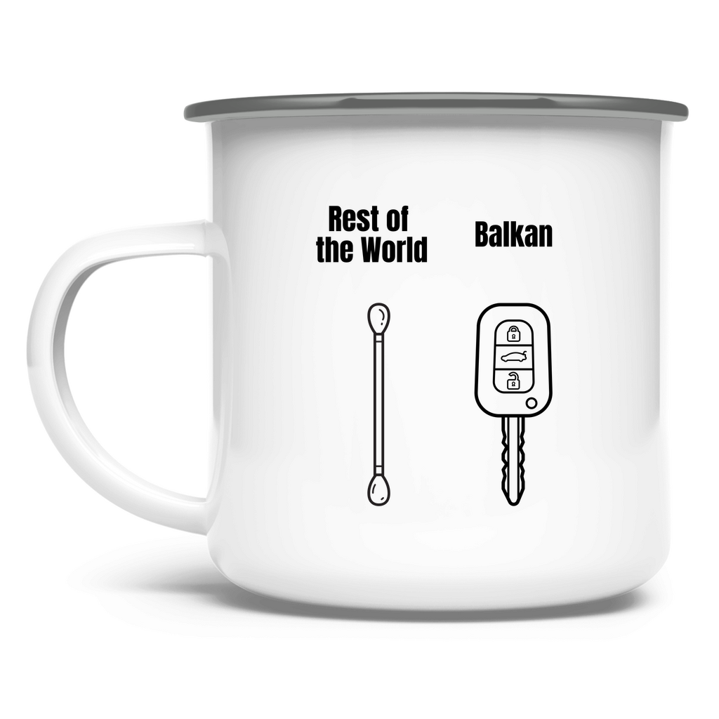 Balkan Style Emaille Tasse