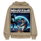 Mujo kuje  verwaschener Oversize-Hoodie