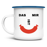 Das ist mir Wurst Emaille Tasse
