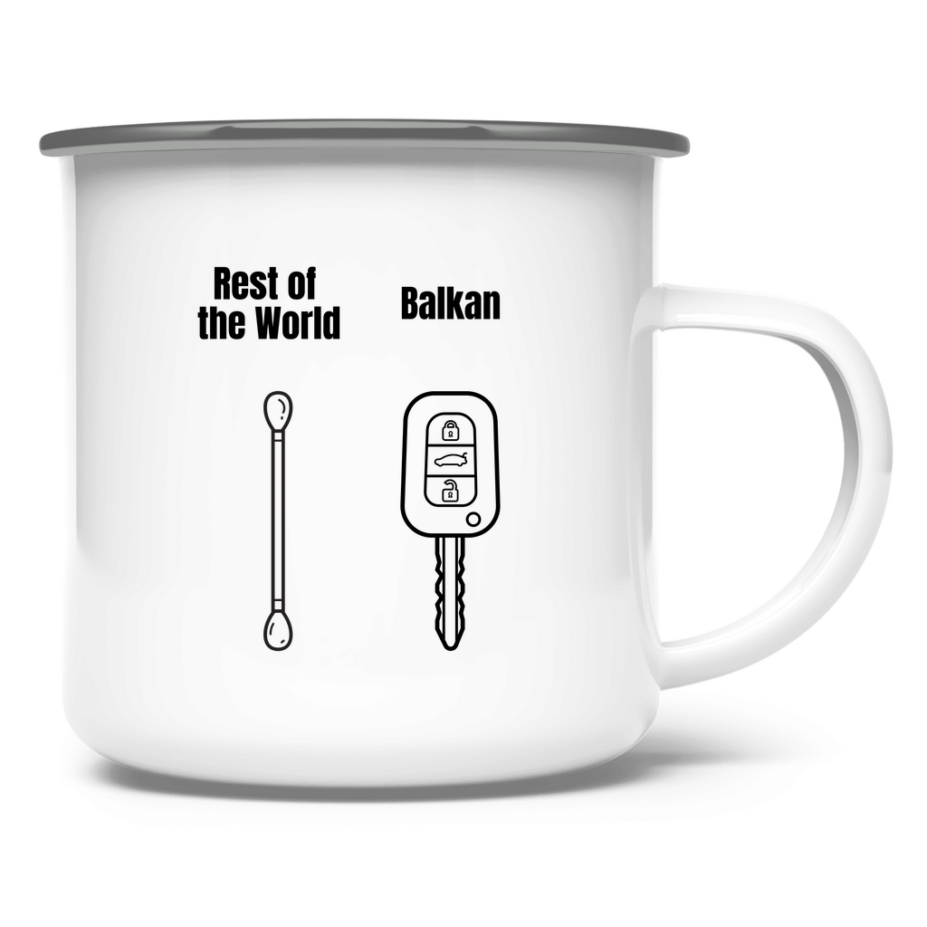 Balkan Style Emaille Tasse
