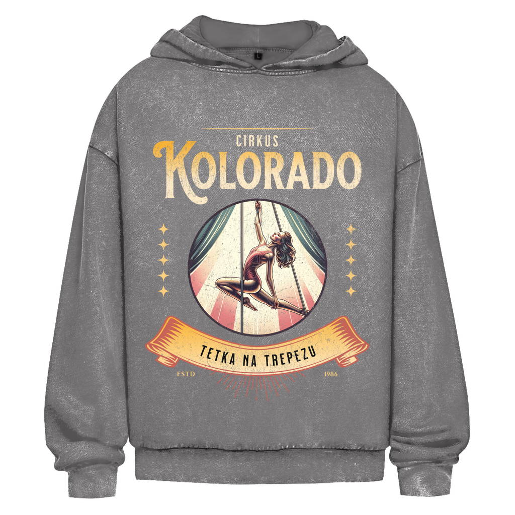 Cirkus Kolorado  Verwaschener Oversize-Hoodie