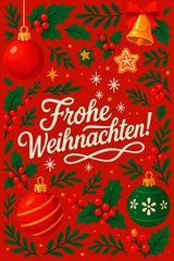Frohe Weihnachten Premium Decke