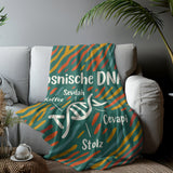Bosnische DNA Premium Decke – Kuscheldecke Bosnien Geschenk