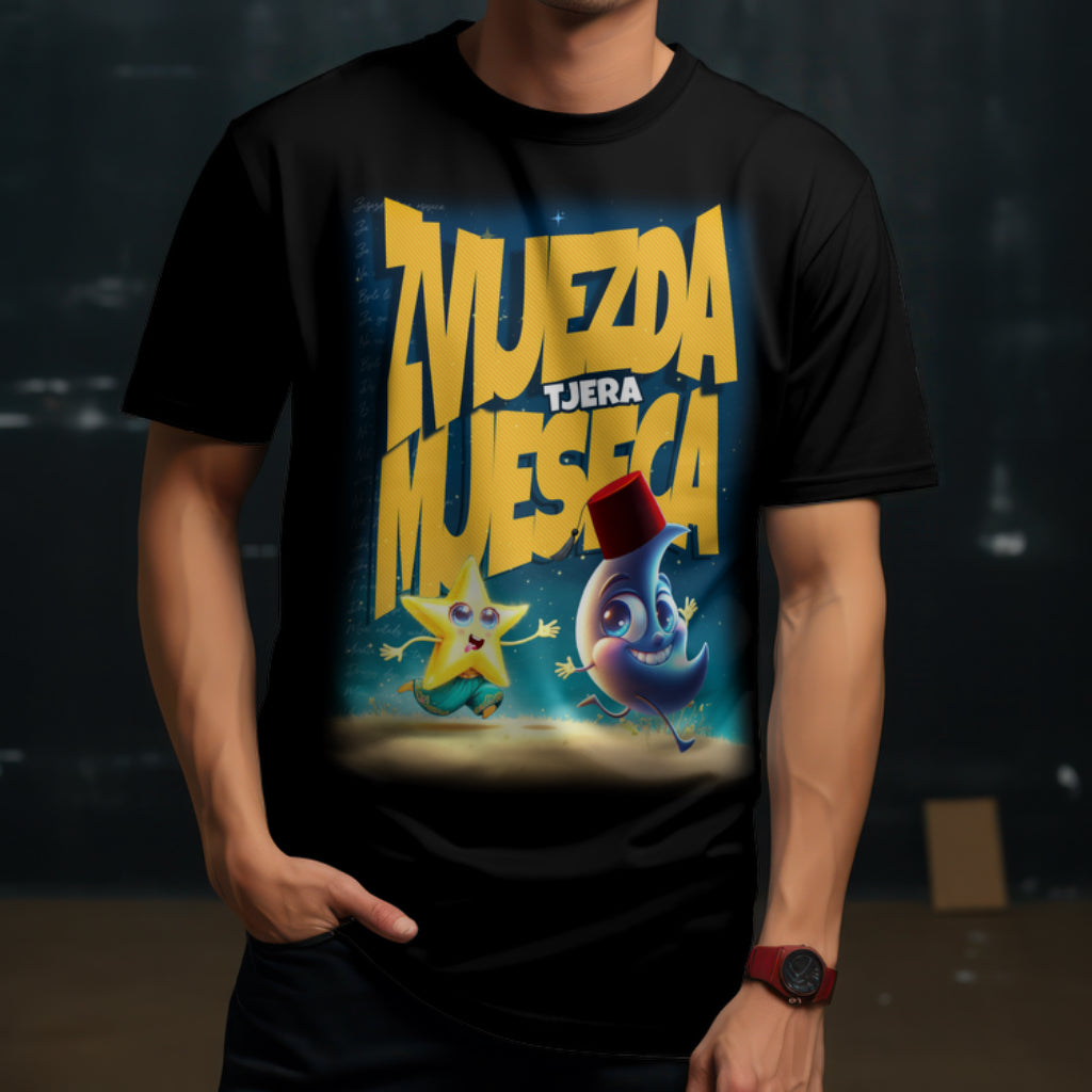 Zvijezda tjera mjeseca Herren  Baumwolle T-Shirt nach bosnischer Art