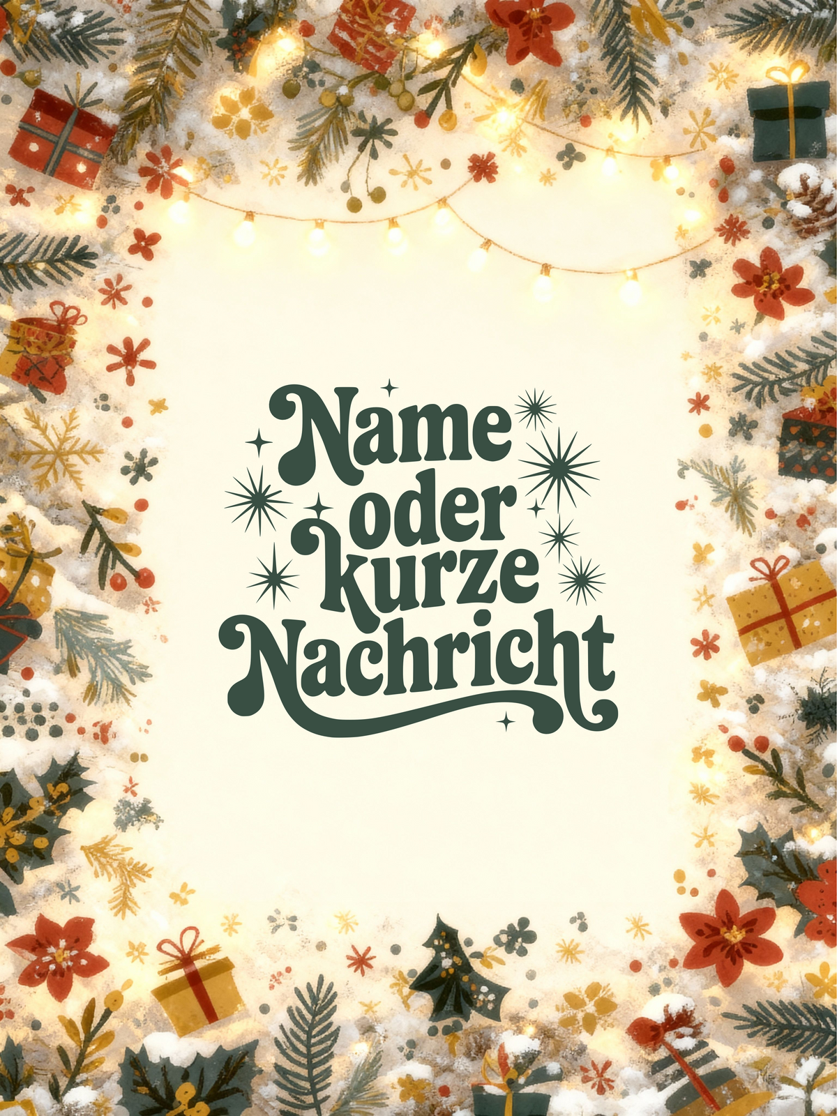 Personalisierte Weihnachten Premium Decke – Bosnisches Design