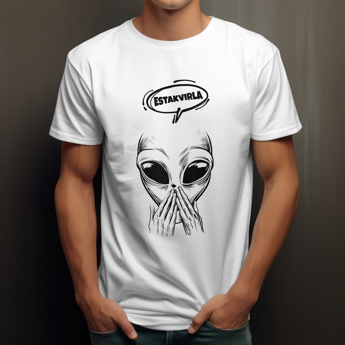 Estakvirla Herren Baumwolle T-Shirt