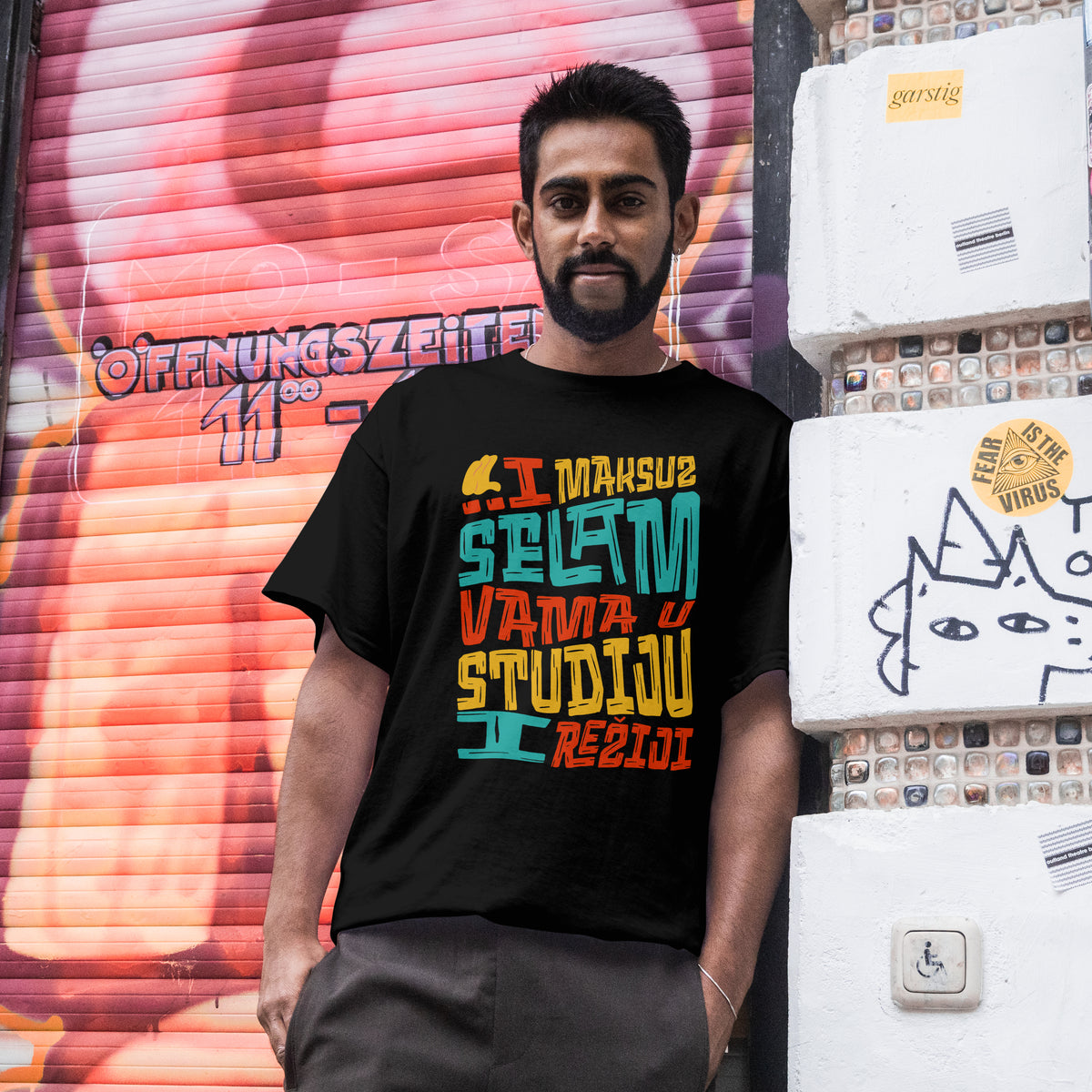 Herren T-Shirt Maksuz Selam – Lustiges Balkan Bosnien Streetwear
