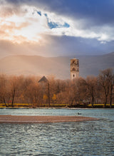 Die Una bei Bihać im goldenen Spätherbst Poster
