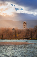 Die Una bei Bihać im goldenen Spätherbst Poster