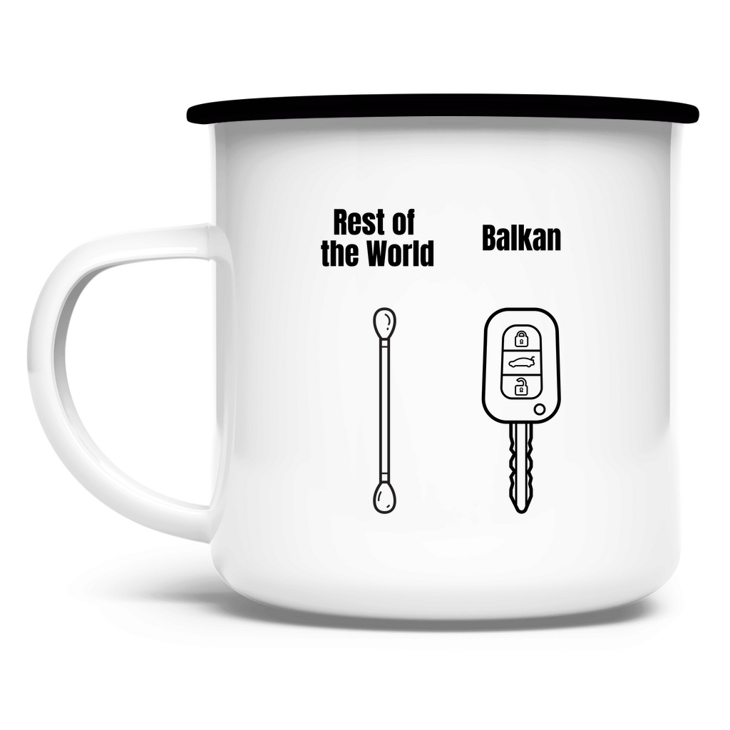 Balkan Style Emaille Tasse