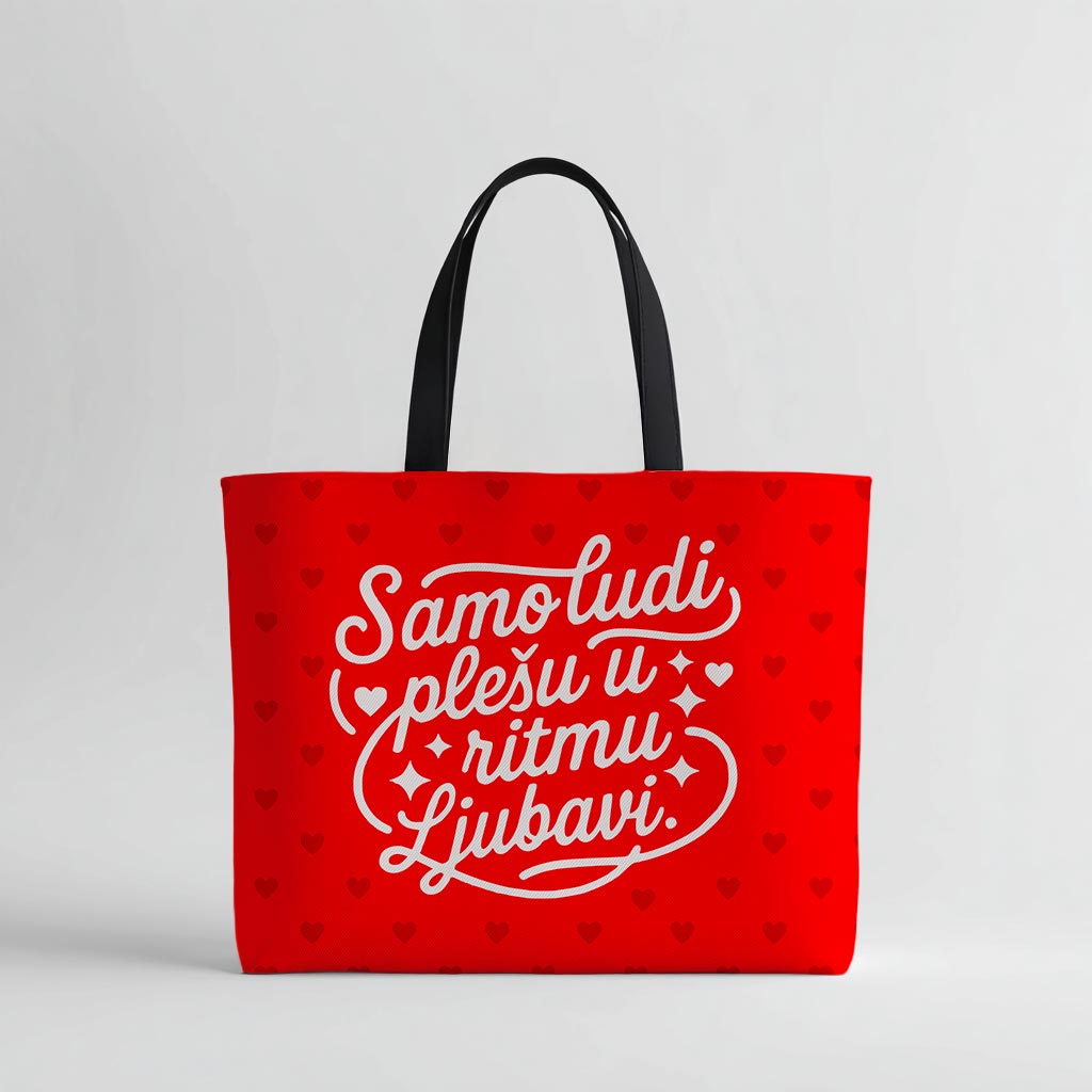 Crazy Love Tote Bag – Lustige Balkantasche Bosnisches Geschenk