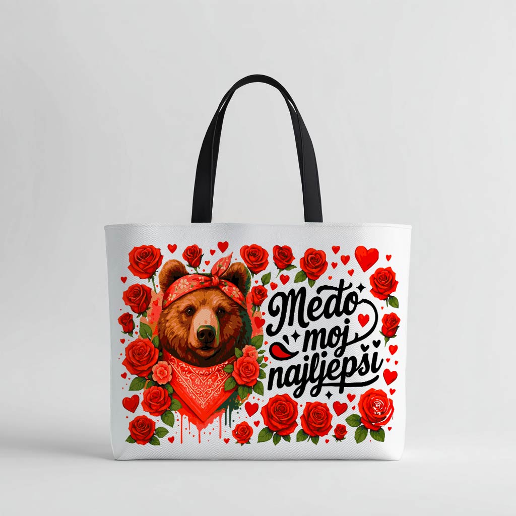 Medo Tote Bag – Lustige Bosnische Balkantasche Bär Geschenk