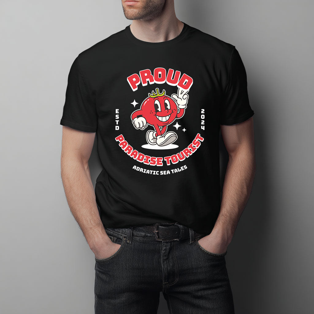 Proud Paradise Tourist  Herren Baumwolle T-Shirt