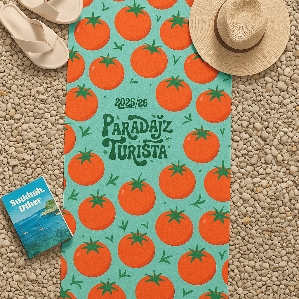 Tomaten Tourist Strandtuch – Lustiges Balkan Strandtuch Bosnien Geschenk