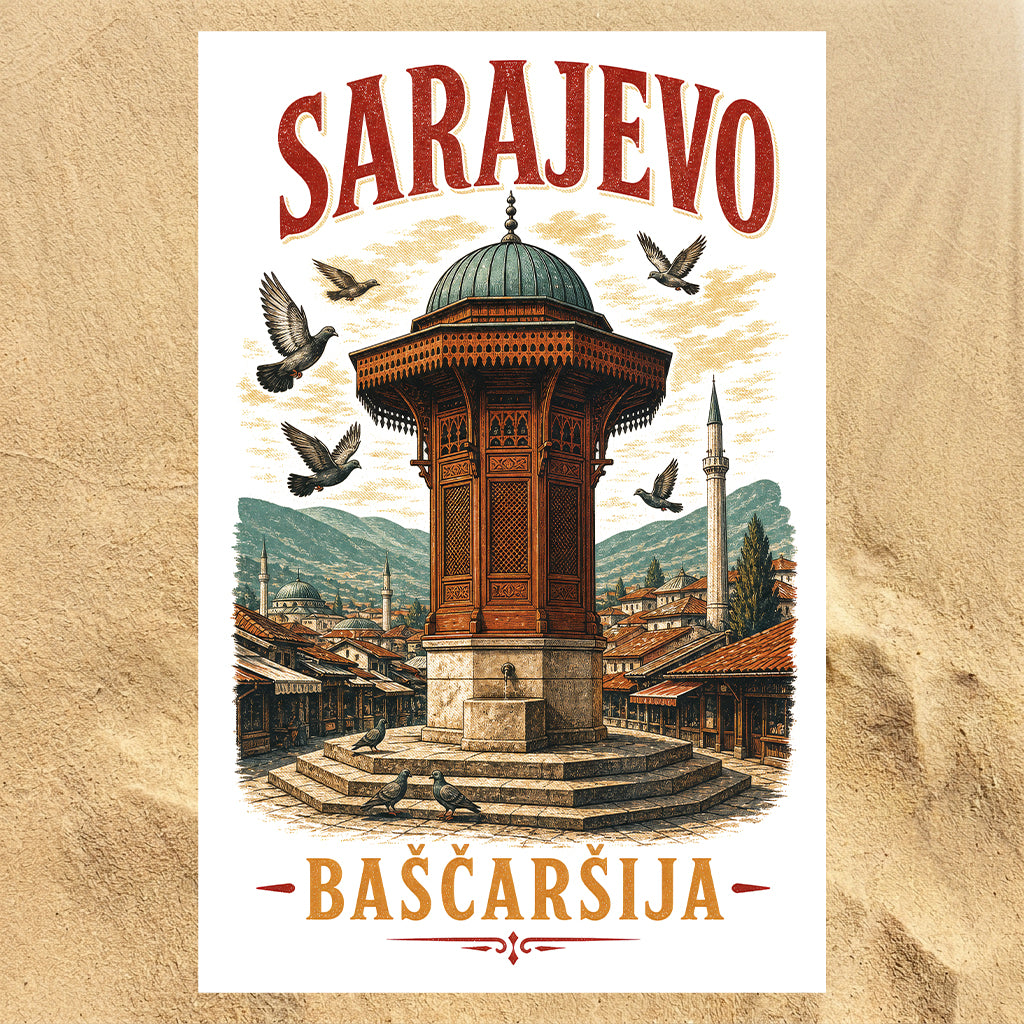 Sarajevo Altstadt Bascarsija Strandtuch