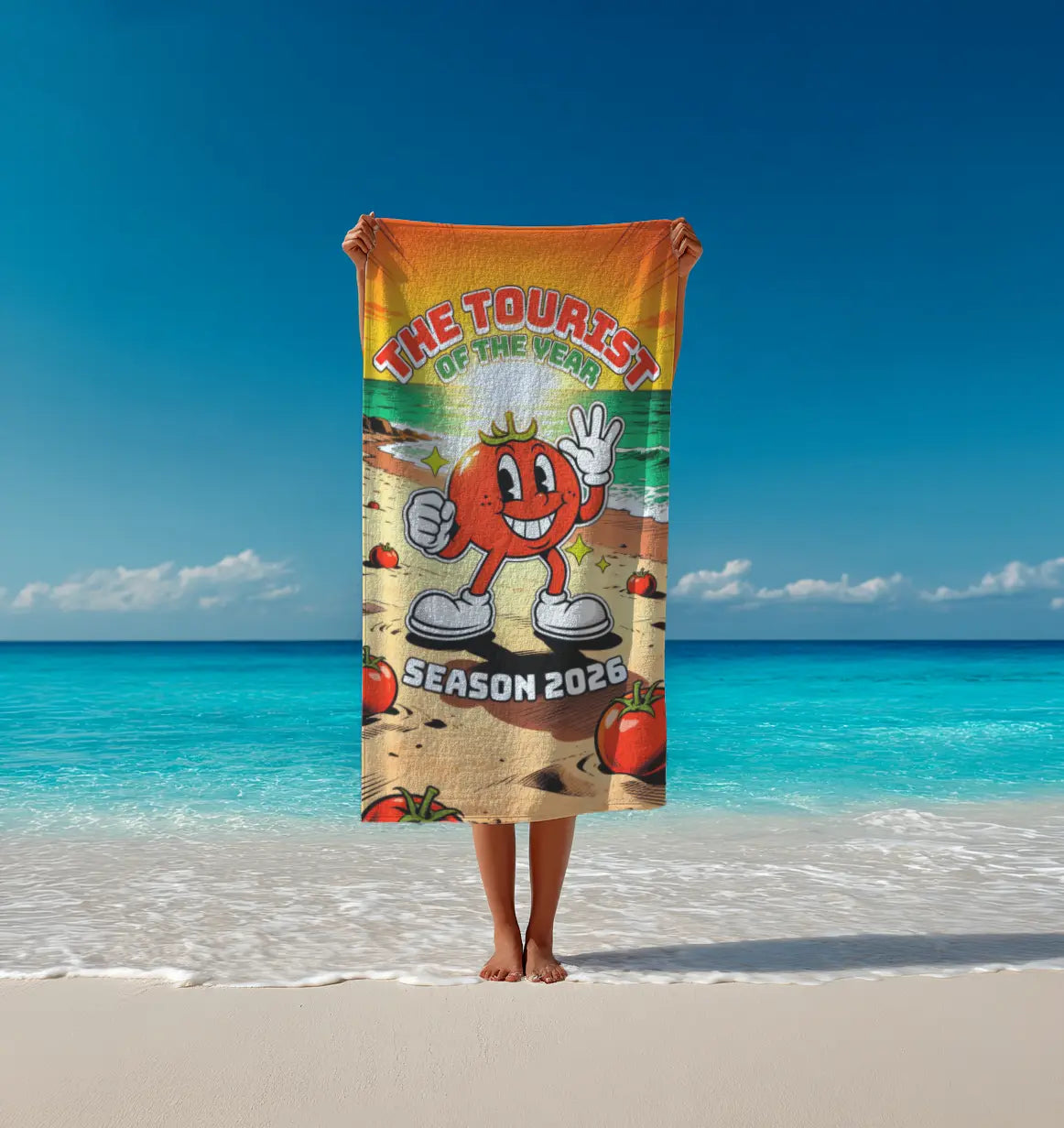 Tourist of the Year Strandtuch – Lustiges Balkan Strand Geschenk